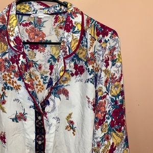 Anthropologie Floral Blouse